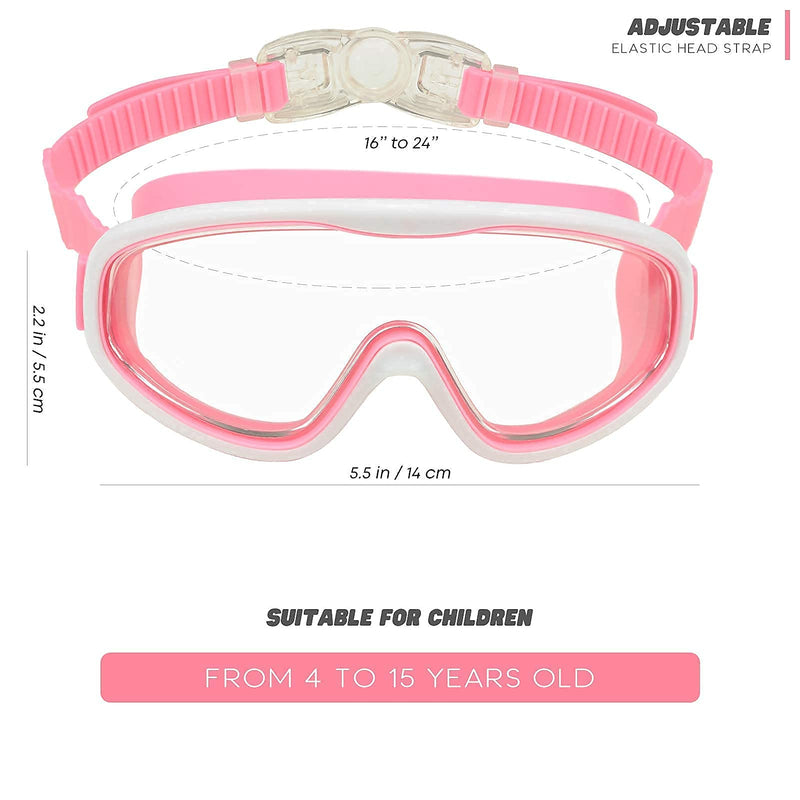 KAILIMENG Swimming Goggles for Kids - 4 Pack Kids Swim Goggles for Toddlers Youth Child Age 4 to 15, No Leaking, Large Frame, Clear & Wide View, Anti-Fog & UV Protection - BeesActive Australia