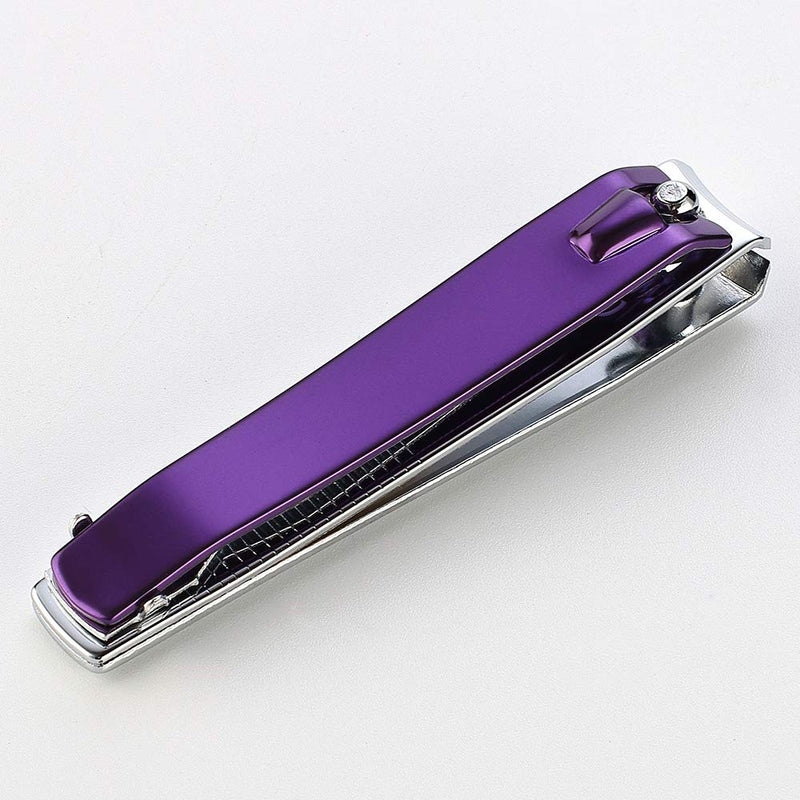 JXS 4 Pcs Purple Nail Clippers, Fingernail and Toenail Clipper, Sharp and Durable Nail Cutter with Nail File 4*Purple - BeesActive Australia