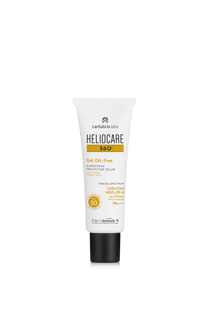Heliocare 360 Oil-Free Gel SPF50 50ml / Gel Sunscreen For Face / Daily UVA UVB Visible light Infrared-A Anti-Ageing Sun Protection - BeesActive Australia
