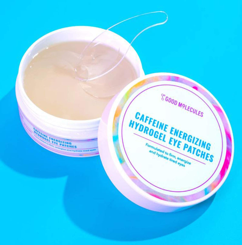 Good Molecules Caffeine Energizing Hydrogel Eye Patches 30 Pairs! Formulated with Caffeine, Niacinamide and Hyaluronic Acid! Eye Mask To Firm, Energize and Hydrate Tired Eyes! Vegan and Cruelty Free! Aloe Vera - BeesActive Australia
