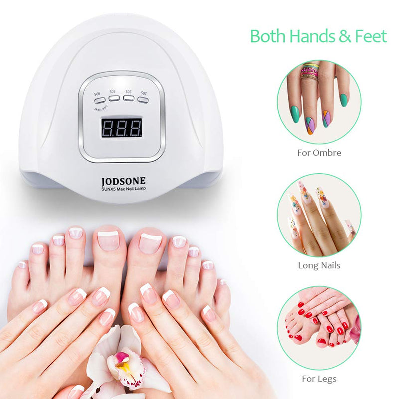 JODSONE UV LED Nail Lamp 150W, Nail Dryer for Gel Polish, Gel Nail Lamp with 45 Light Beads, .Led Nail Light for Gel Nails with Automatic Sensor & 4 Timers - BeesActive Australia