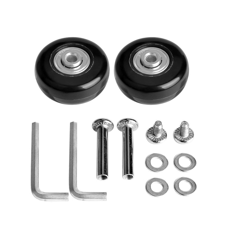 F-ber Suitcase Luggage Wheels Replacement Kit OD40/45/50/54/60/64mm Wheels ABEC 608zz Skate Inline Outdoor Skate Replacement Wheels Multiple Sizes, Set of (2) Wheels OD:40 W:18 ID:6 Axles:30 - BeesActive Australia
