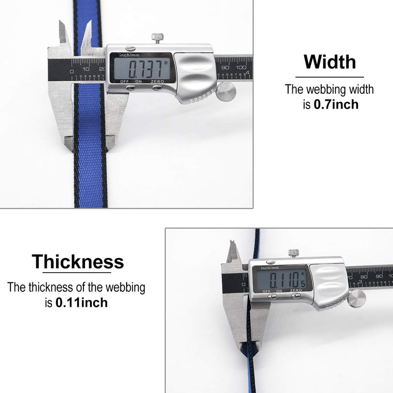 NewDoar Climbing Sling 16mm Nylon Sling Runners 22KN 4840LB Climbing Utility Cord Rock Climbing, Creating Anchors System, Rappelling Gear, Perfect for Tree Work blue 71"/180cm/3pcs - BeesActive Australia