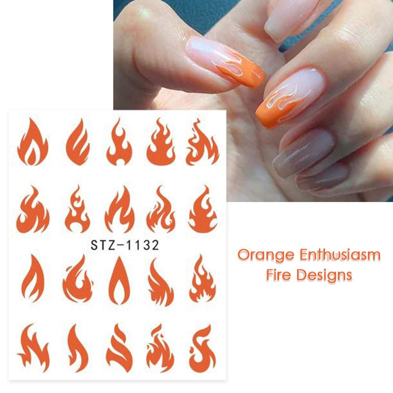 Chinese character Dragon Nail Stickers 5 PCS Panda Flame Tai Chi Chinese Knot Design Nail Decals Water Transfer DIY Nail Art Wraps Manicure Tips Decorations Chinese style - BeesActive Australia