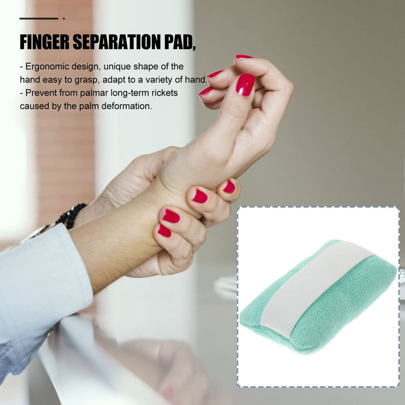 EXCEART Palm Grip Hand Contracture Cushion with Elastic Band Anti-Microbial Sweat Resistant Machine Washable Palm Protector Green - BeesActive Australia
