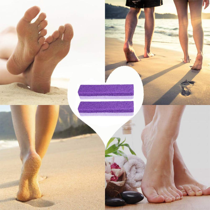 Foot Exfoliator Pedicure Tool Callus Remover Scrubber Skin Cleaner (Purple) - BeesActive Australia