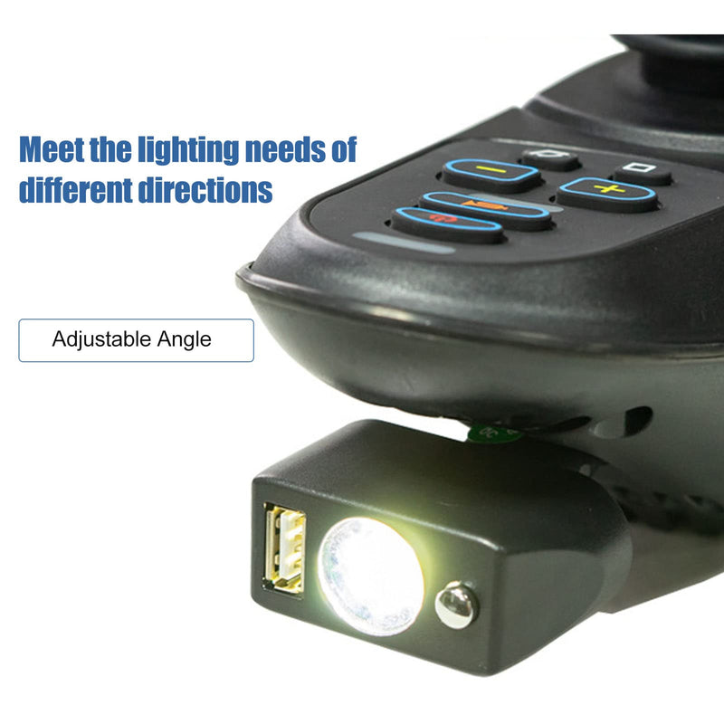 Electric Wheelchair Light - 3 Pin XLR Head USB Charging LED Power Wheelchair Lighting Controller with Adjustable Angle Design - BeesActive Australia