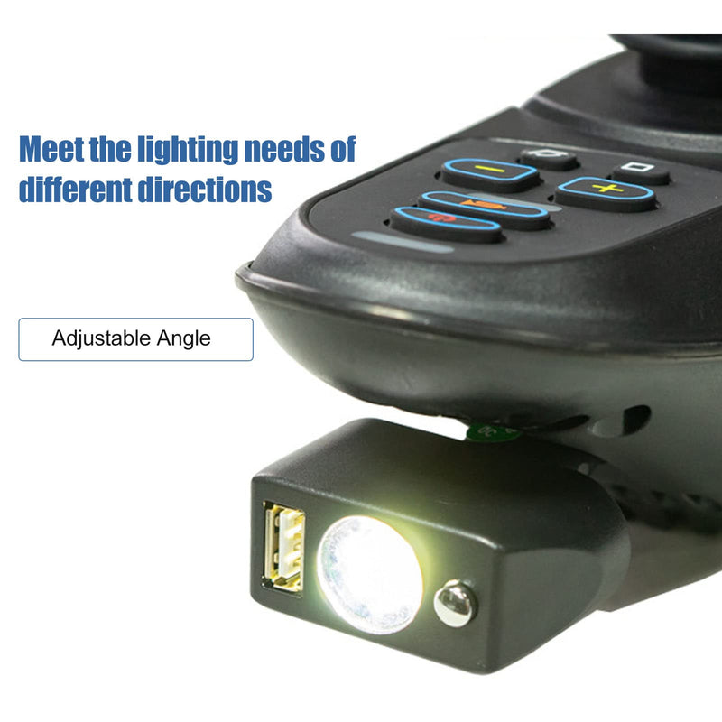 Electric Wheelchair Light, 3 Pin XLR Head USB Charging, Adjustable Angle LED Power Wheelchair Lighting Controller - BeesActive Australia