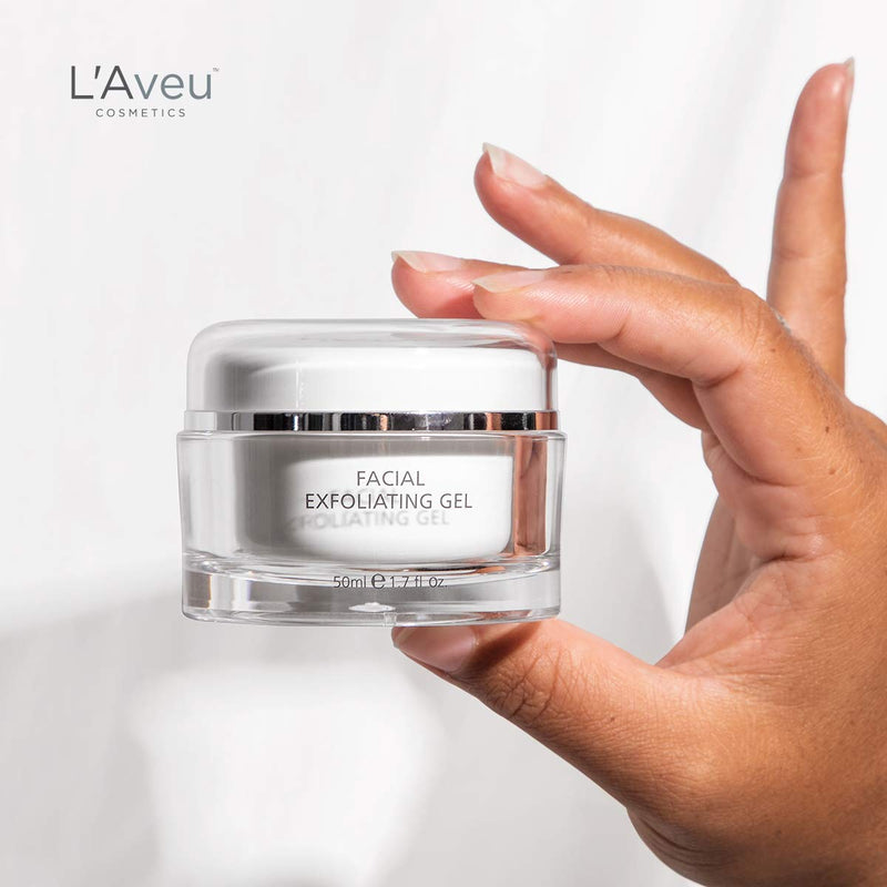 L'Aveu Facial Exfoliating Gel - Cleansing Exfoliant Solution with Green Tea, Witch Hazel, Dead Sea Minerals - Gentle & Natural Face Exfoliator for Clean Skin & Dead Skin Removal - Made in Israel, 1.7oz - BeesActive Australia