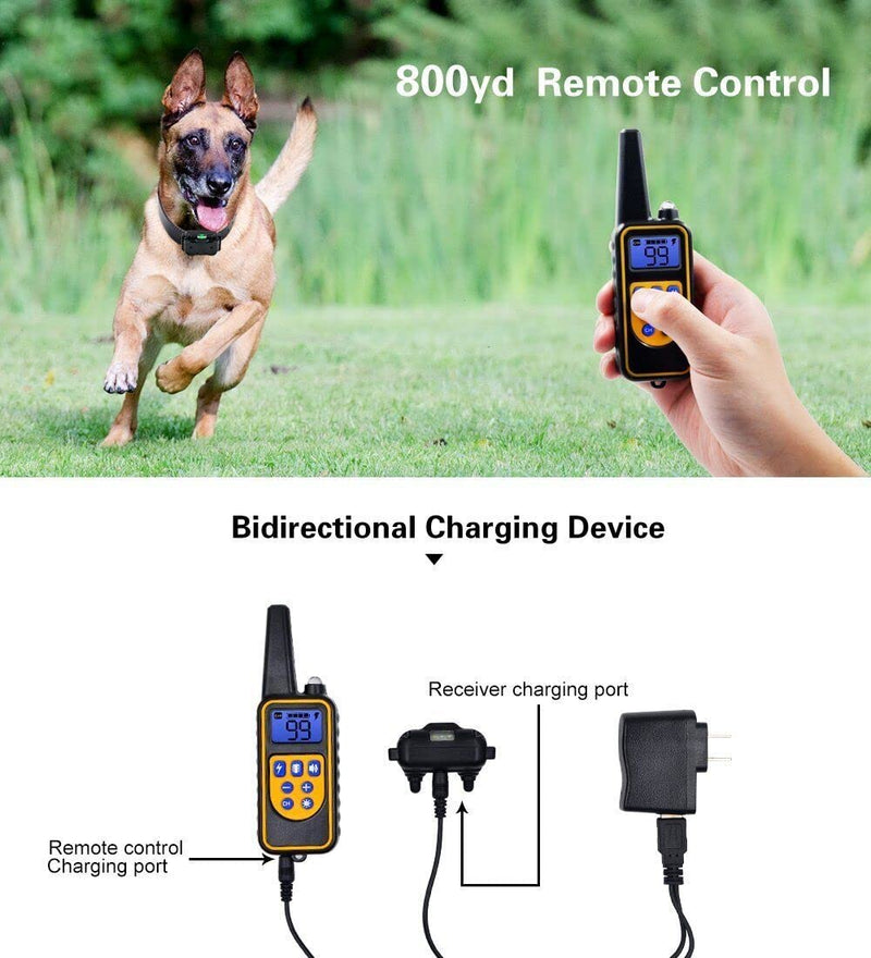 Dog Bark Training Collar Anti Barking Collar Beep, Vibration, Shock, Light - BeesActive Australia