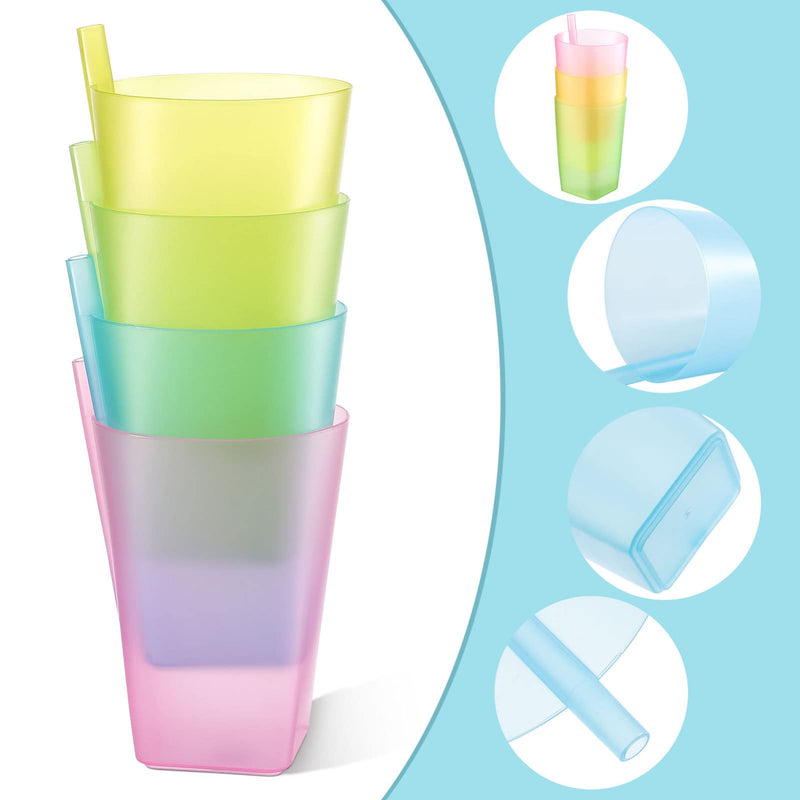 Healifty Sippy Cup with Straw Assorted Colours Straw Cups Plastic Cup Drinking Cups for Toddlers Kids Children - BeesActive Australia