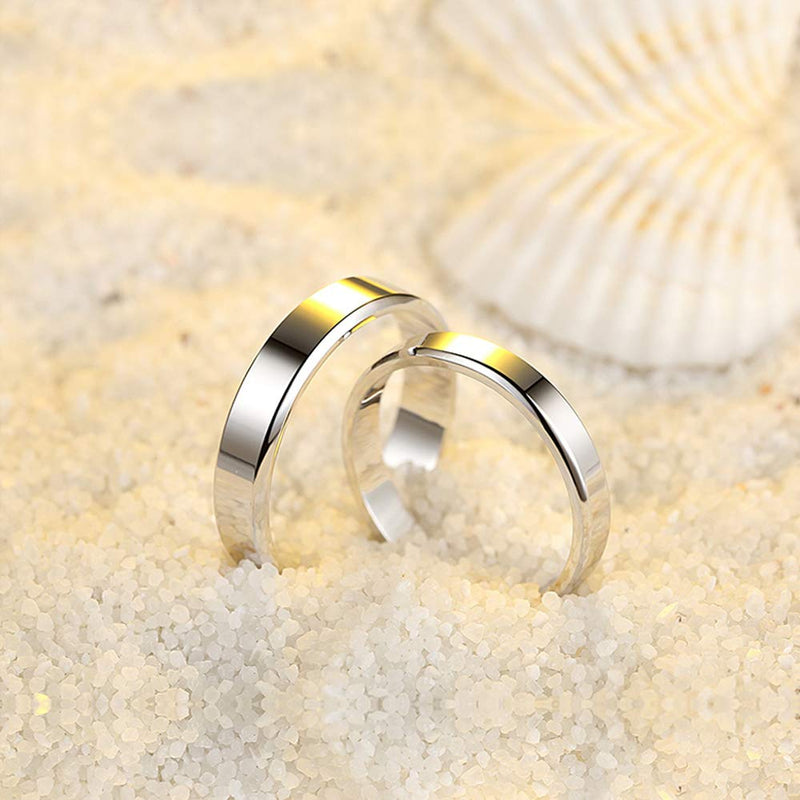 Dankadi Simple Fashion S925 Sterling Silver Ring Smooth Plain Dome Comfort Solid Silver Wedding Ring For Men & Women 3.5 mm Ring 3-13# classic style 13 - BeesActive Australia
