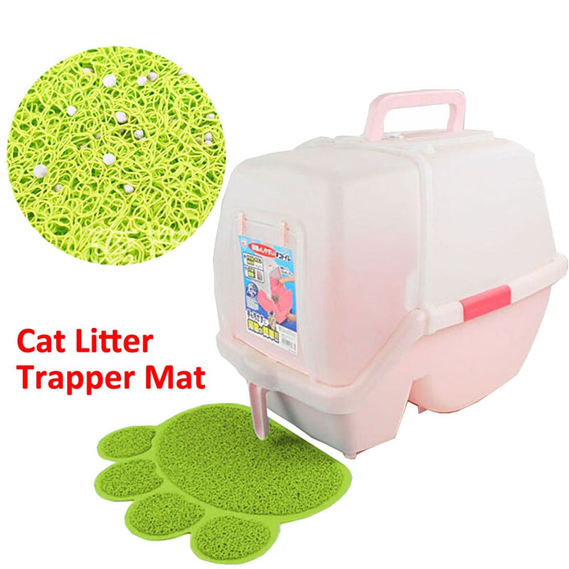JOYJULY PVC Pet Dog Cat Puppy Kitten Dish Bowl Food Water Placemat Mat Paw Shape 11.8"*15.7"(30*40cm) Grey - BeesActive Australia