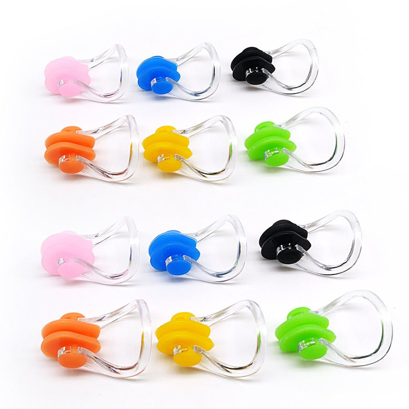 BRBD Waterproof Silicone Swimming Nose Clip Plugs for Adults Children Age 7+ (12 Pack) - BeesActive Australia