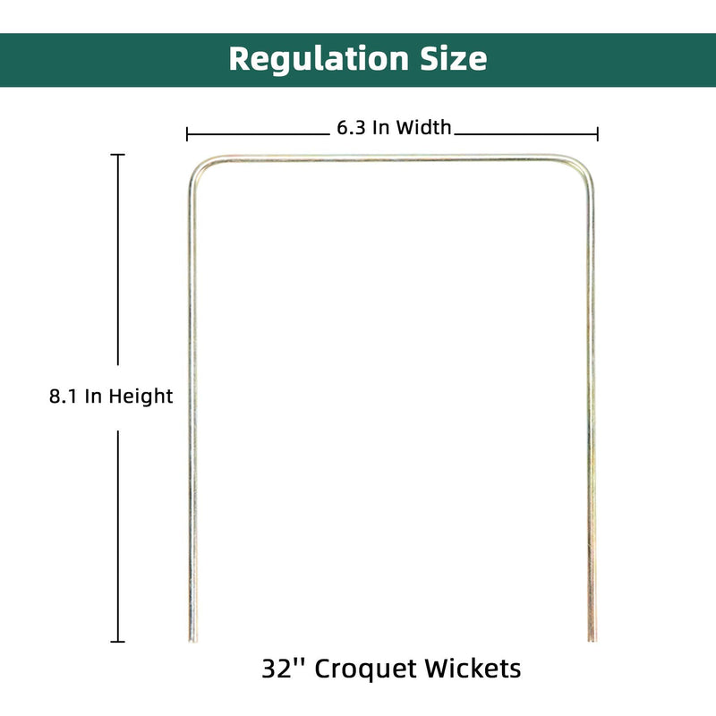 ApudArmis Regulation Croquet Wickets, Set of 9 Colorful Square Arrow Wickets Replacement for 28In or 32In Croquet Lawn Backyard Outdoor Game (8.1In Height & 6.3In Width) - BeesActive Australia