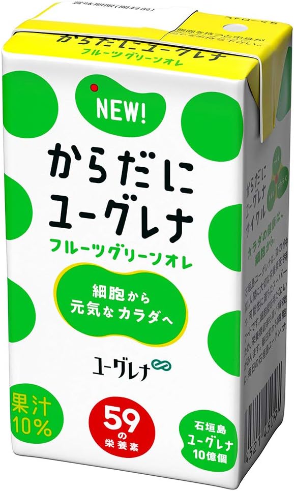 Euglena Body Euglena Fruit Green Lait 4.2 fl oz (125 ml) x 24 Packs - BeesActive Australia