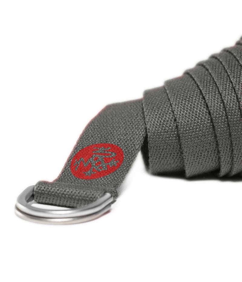 Manduka Unfold Yoga Strap – Strong, Durable Cotton Webbing with Adjustable Buckle for Secure, Slip-Free Support for Stretching, Yoga, Pilates and General Fitness. 6 Feet Thunder - BeesActive Australia