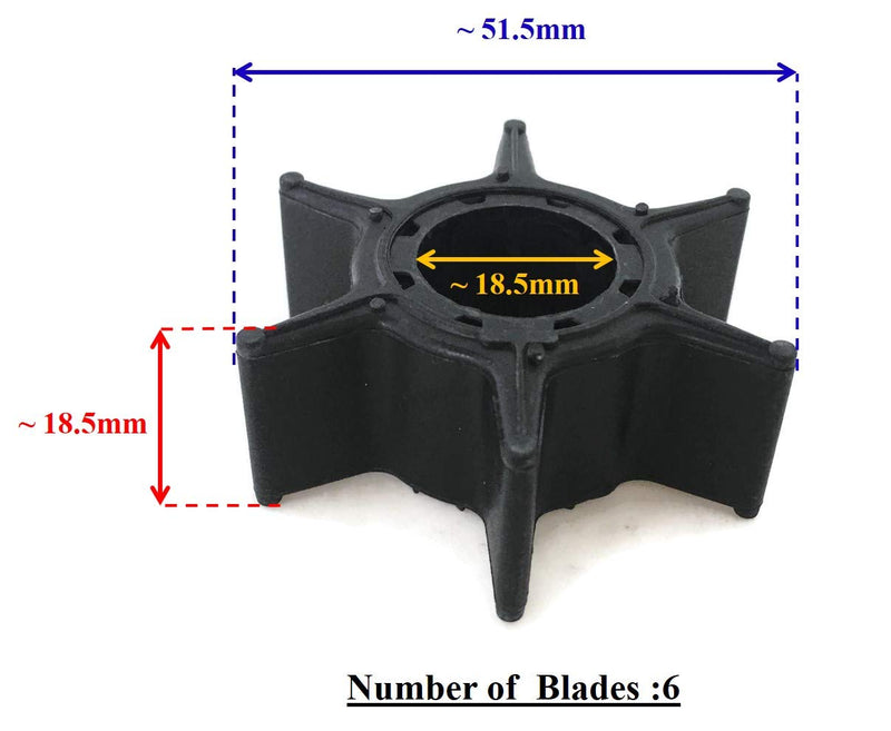 [AUSTRALIA] - Boat Outboard Sierra 18-3069 Mercury Quicksilver 47-97108M 47-81423M Outboard Water Pump Impeller 6H3-44352-00 Boat Outboard Motors Engine 697 Impeller 