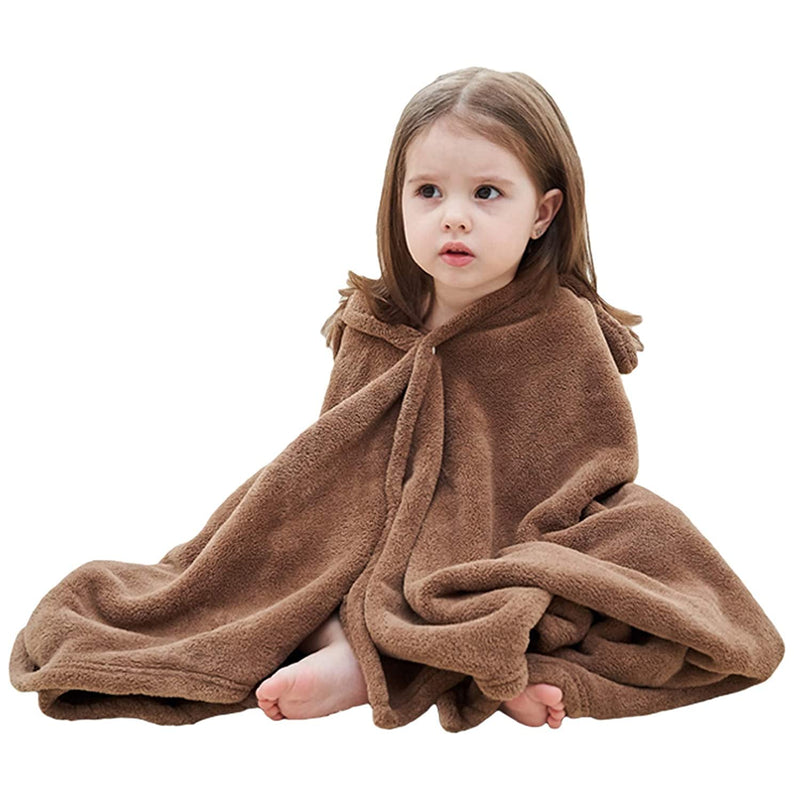 Hilmocho Baby Hooded Bath Towel Extra Large Kids Toddler Hooded Blanket Bathrobe Thick Absorbent Beach Swimming Shower Towels, 140x70CM Brown Monkey - BeesActive Australia