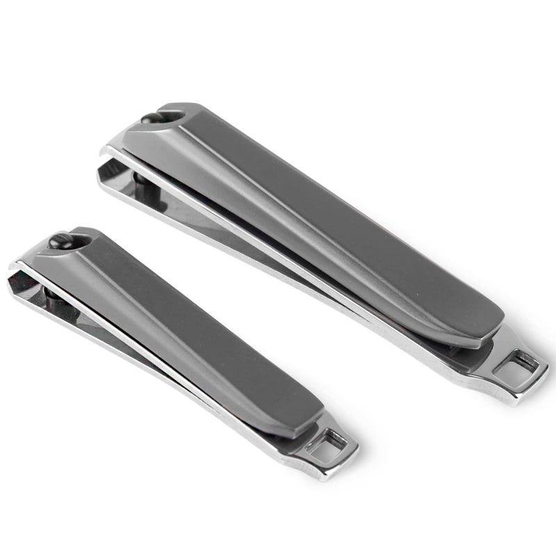 H&S Nail Clippers 2 Pcs Nail Cutter Set Toenail Fingernail Clippers Kit with Catcher File for Thick Nails Men Women Classic - BeesActive Australia