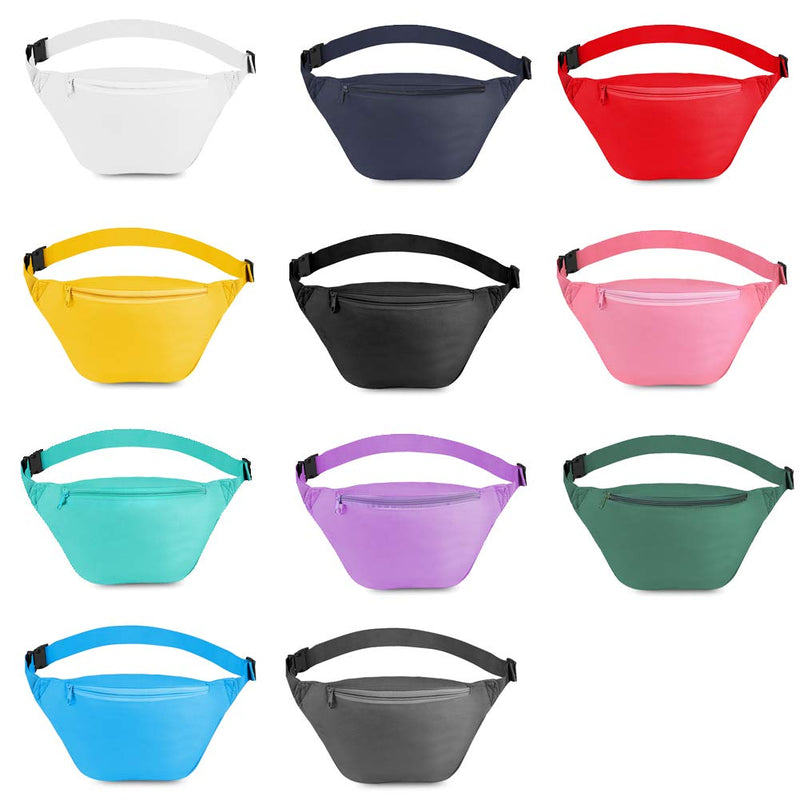 Zip Running Fanny Pack for Women and Men,Canvas Waist Bag with Adjustable Strap for Outdoors Workout Running,Hiking,Traveling,Biking,Rave and Festival 01 Black - BeesActive Australia