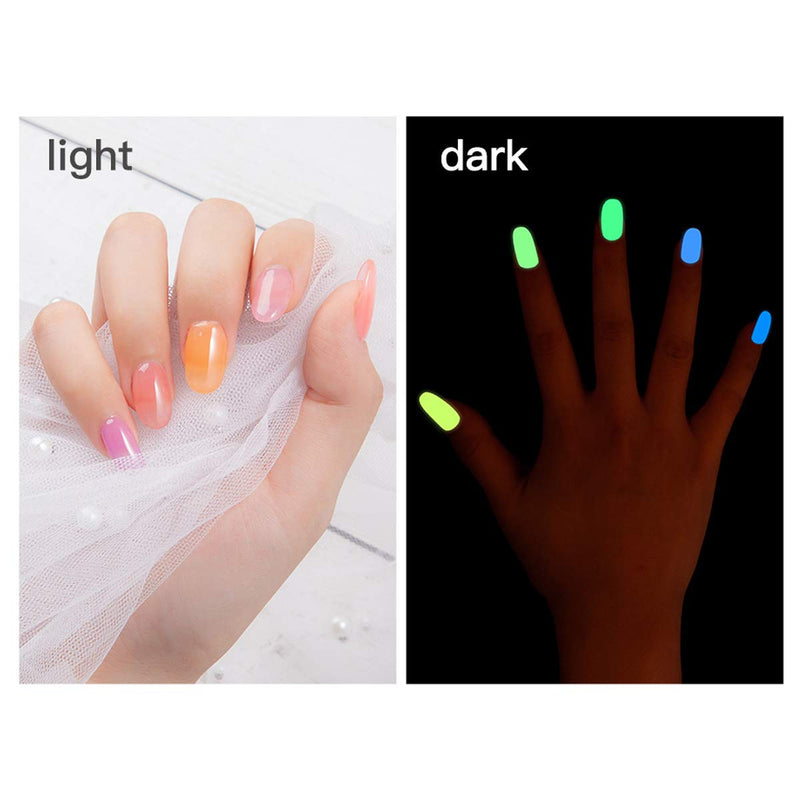 Glow In The Dark Builder Gel Poly Nail Extender Enhancement Builder Gel Luminous 7Colors 7Glow In The Dark - BeesActive Australia