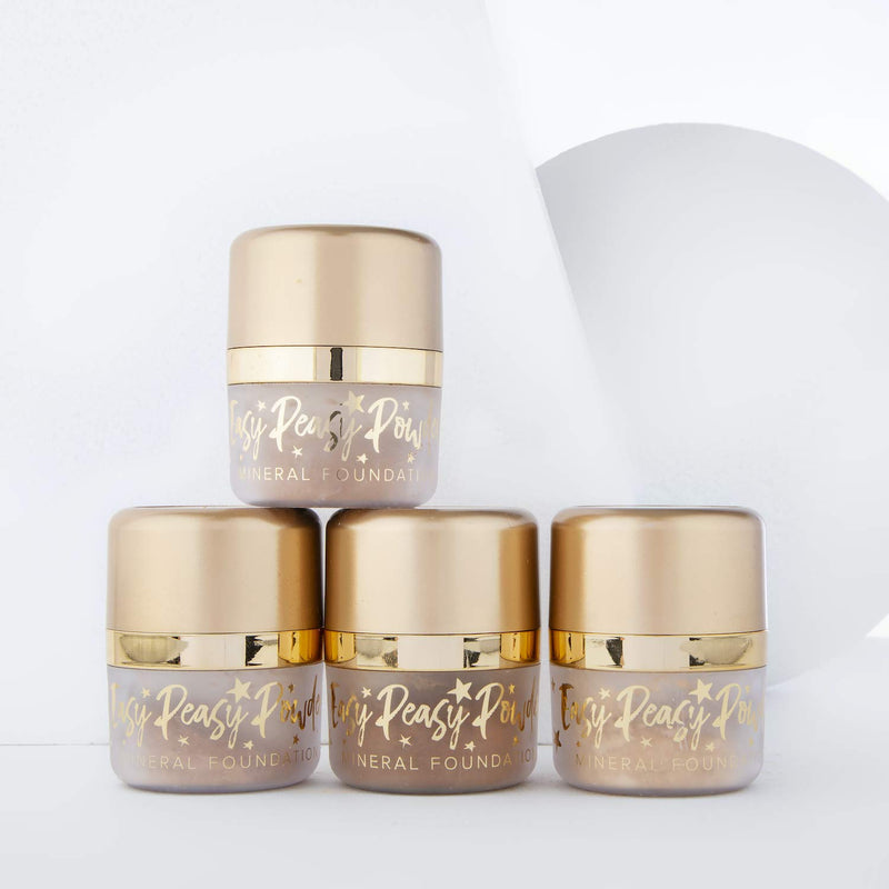 Belle Beauty by Kim Gravel Easy Peasy Foundation Face Powder - Loose Mineral Powder Full Coverage Foundation Makeup (Tan) Tan - BeesActive Australia