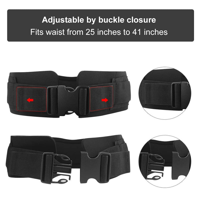 HYVAWO Waist Belt Neoprene Padded Gym Pulley Strap with Rings for Cable Machines Fitness Exercise Speed Agility Resistance Training - BeesActive Australia