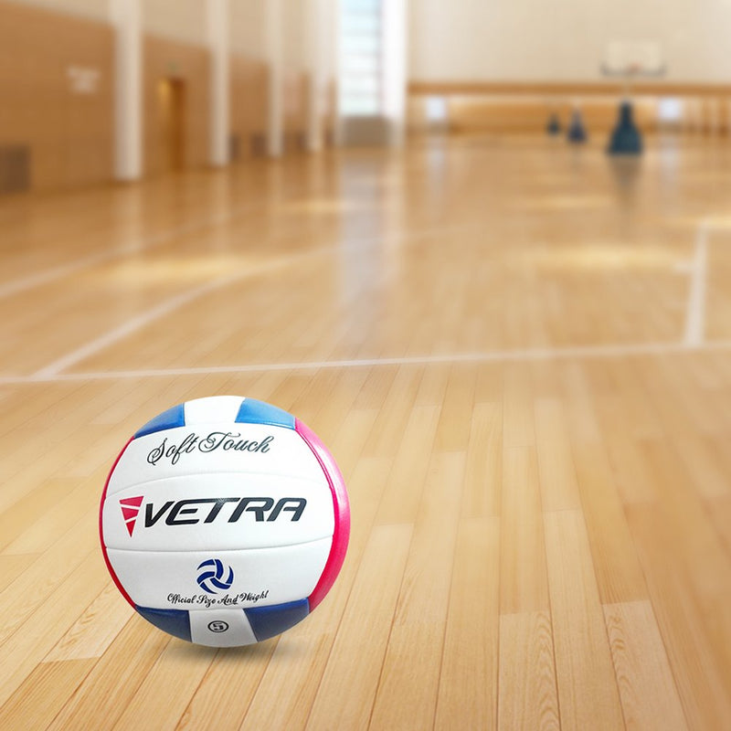 [AUSTRALIA] - VETRA Volleyball Soft Touch Volley Ball Official Size 5 Outdoor Indoor Beach Gym Game Ball New Blue/Red/White 