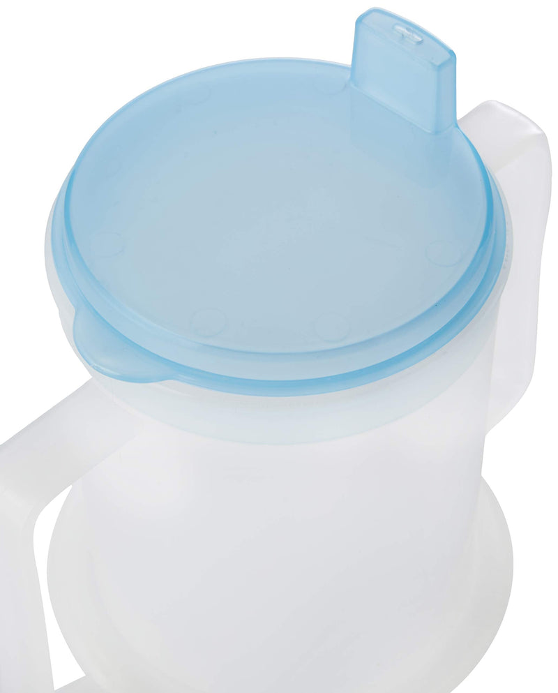 TWIN PACK MEDISURE ANTI-SPLASH ELDERLY OAP DURABLE REUSEABLE WIDE BASE LARGE HANDLES 300ML ADULT DRINKING CUP MUG - BeesActive Australia