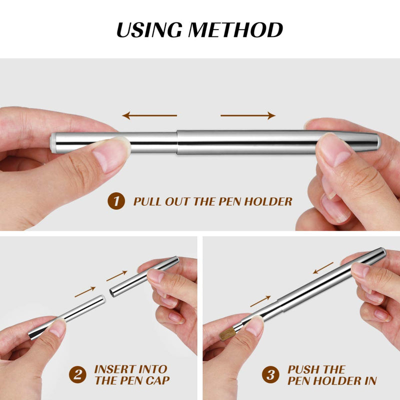 Lurrose Lip Brush Retractable Lipstick Applicators Professional Makeup Brush with Cap for Travel (Silver) - BeesActive Australia