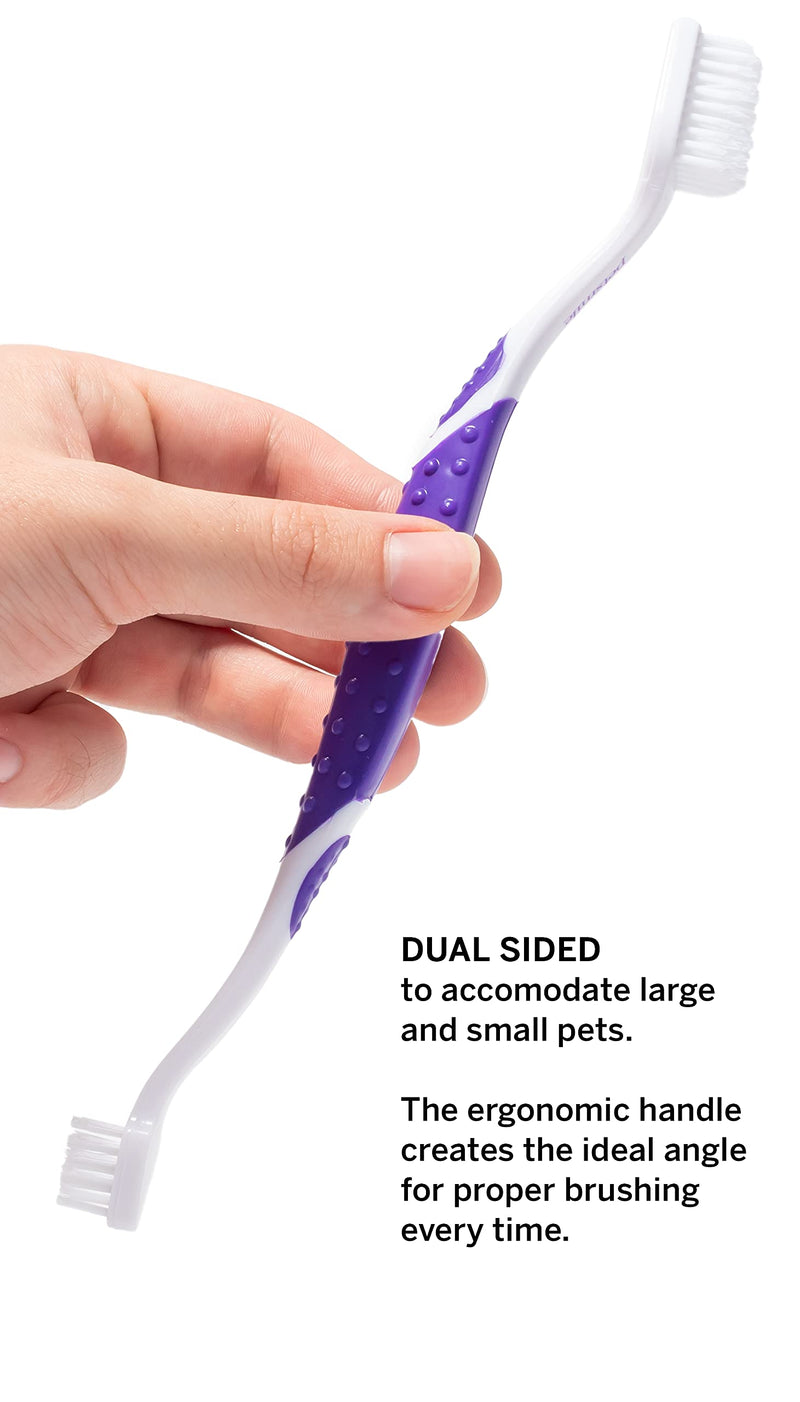 Petsmile Professional Dog Toothbrush | Patented 45° Bristles Dual-Ended Dental Brush Head Cleans Teeth for Small and Large Pets | Promotes Healthy Gums and Oral Hygiene | VOHC Approved Brand - BeesActive Australia