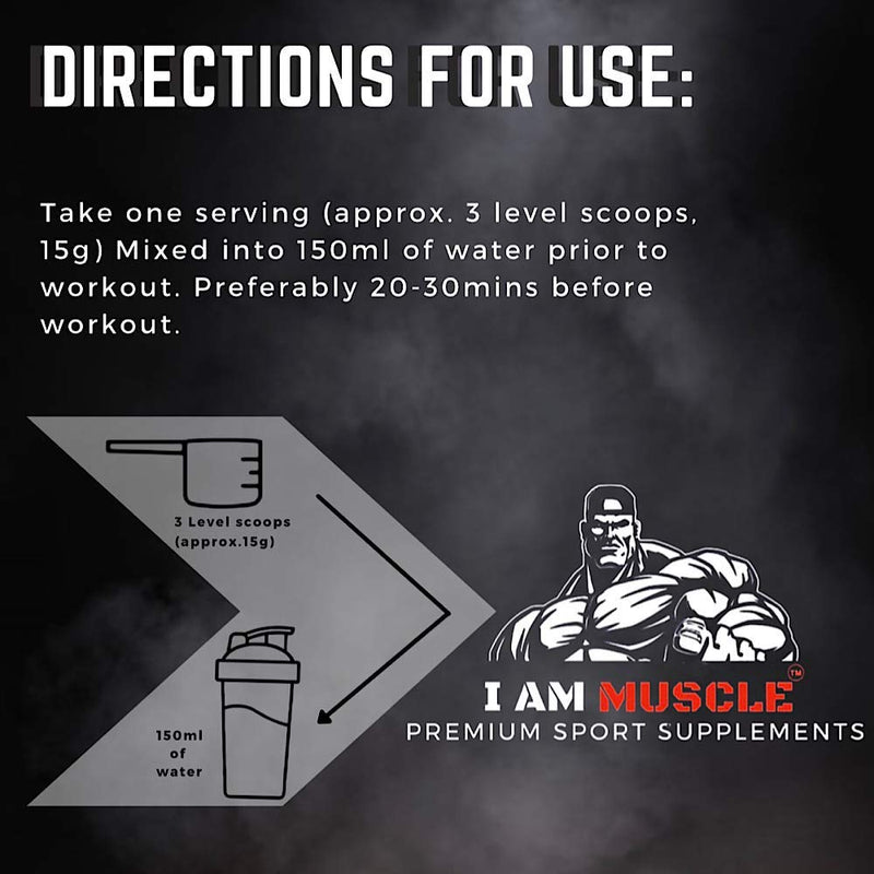 Performance Pre Workout, Ultimate Training Enhancement Formula with 200mg Caffeine, 6.9g Protein, Beta-Alanine and Amino Acids, Blue Raspberry, 500g - BeesActive Australia