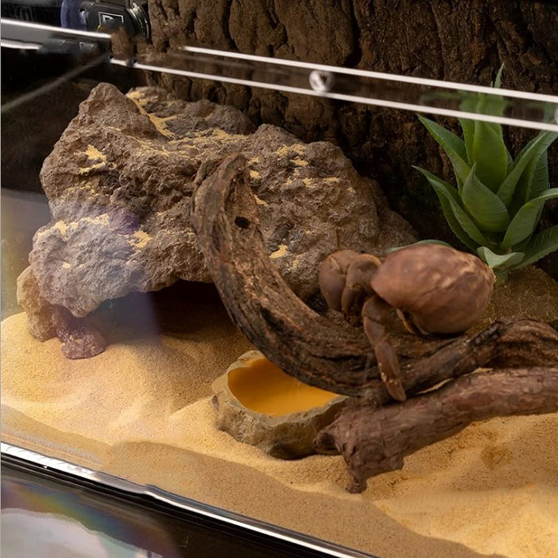 Aufeeky Reptile Hide Reptile Hides and Caves High Simulation Corner Stone Terrarium Décor Accessories Hideout for Snake Leopard Gecko Bearded Dragon Turtle Ball Python Lizard Frog Geckos Hermit Crab L - BeesActive Australia