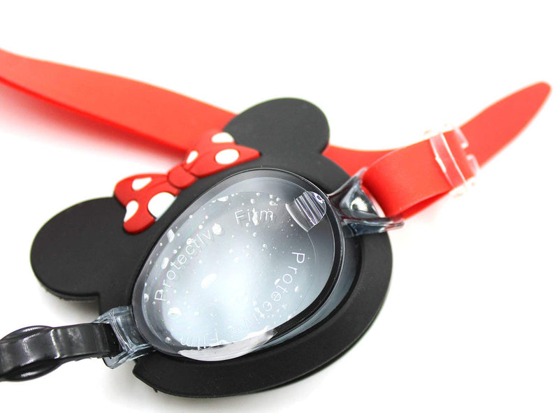 RARITYUS Cute Cartoon Pattern Swim Goggles Waterproof Anti Fog Swimming Goggles for Youth Kids Child Red Minnie - BeesActive Australia