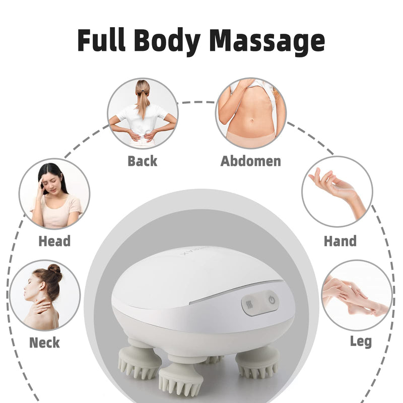 MOUNTRAX 5 in 1 Electric Scalp Massager, Portable Heated Head Massager Kneading 88 Massage Nodes, 2 Massage Styles & 3 Speed Modes, Body Massager for Deep Cleansing, Relief, Hair Growth - BeesActive Australia