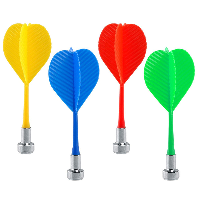 [AUSTRALIA] - Yalis Magnetic Darts 12 Packs, Replacement Dart Game Safety Plastic Darts, Red Yellow Green and Blue 