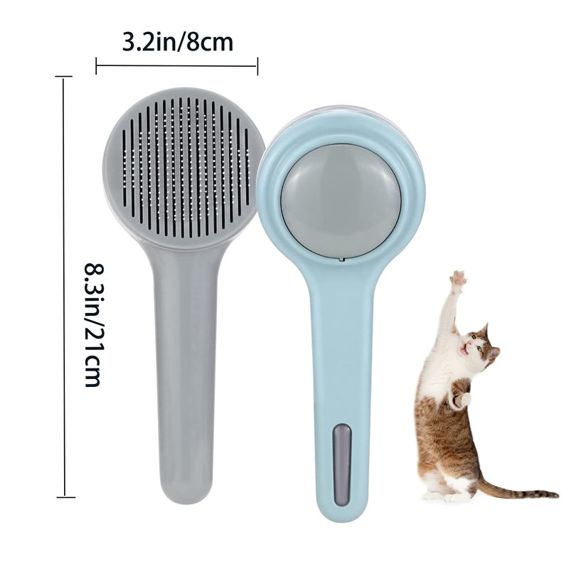 Cat Grooming Brush, Self Cleaning Dog Brushes Pets Comb Brush Tool for Shedding Cat Slicker Brush Gently Removes Loose Undercoat, Tangled Mats Hair Pet Brush for Long and Short haired Dogs Cats - BeesActive Australia