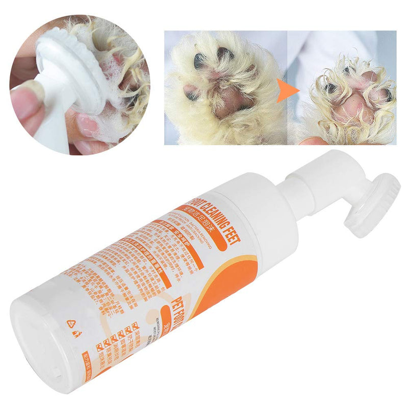 Pet Foot Cleaning Foam Paw Cleaner No Washing Pet Shampoo with Silicone Brush for Dogs Cats General Paw Scrubber Foot Cleaner Brush - BeesActive Australia