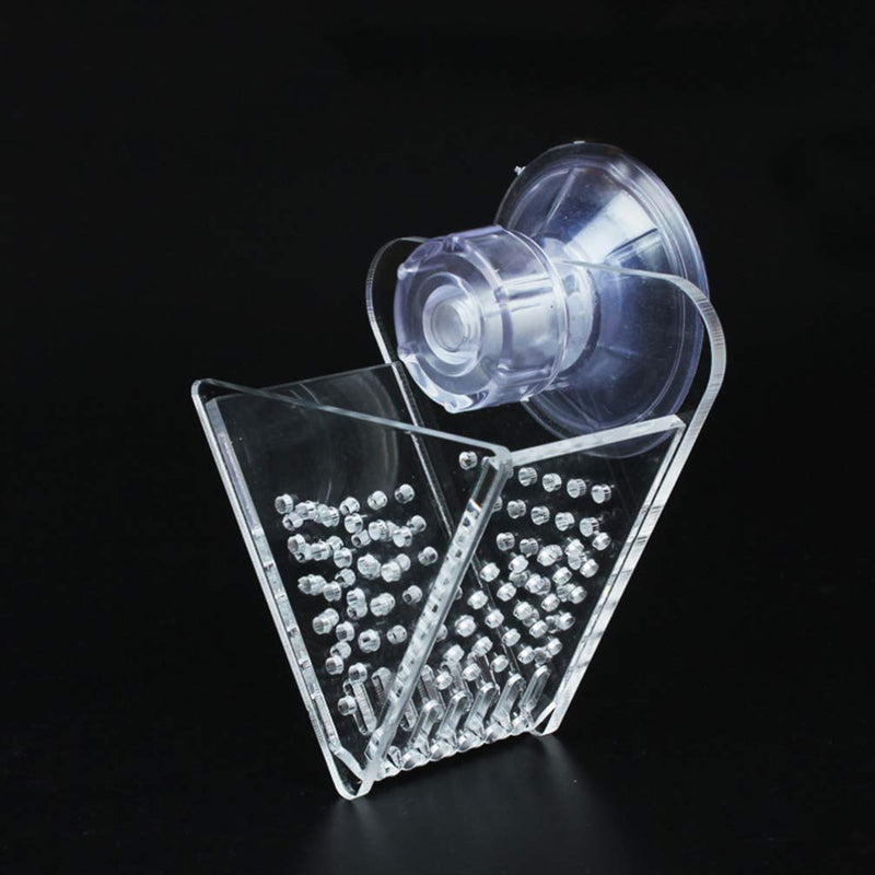 balacoo 2pcs Aquarium Cone Red Worm Feeder Acrylic V-Shape Brine Shrimp Feeder Red Bug Feeder Nematode Cup with Suction Cups - BeesActive Australia