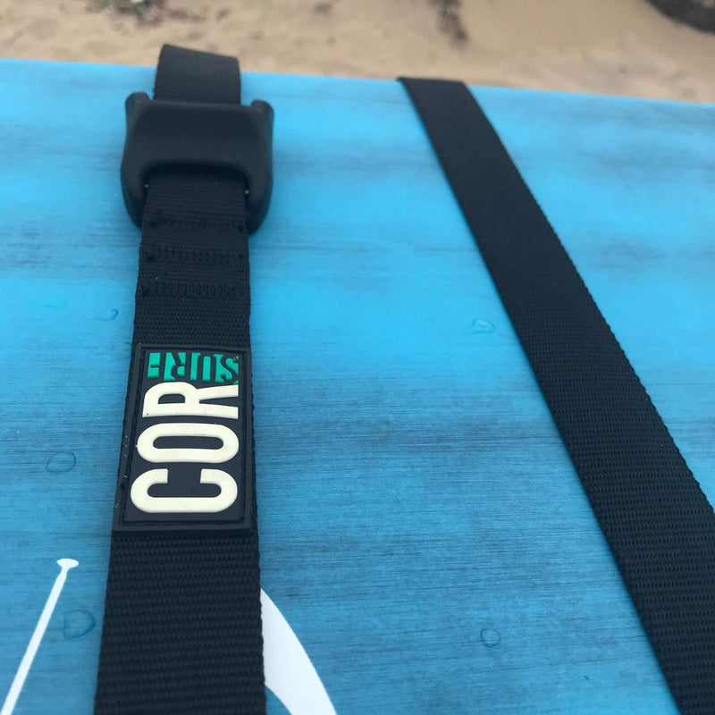 COR Surf Premium 'No Scratch' Silicon Tie Down Straps for Surfboards, Paddle Boards, Kayaks and Canoes (10 Feet) - BeesActive Australia
