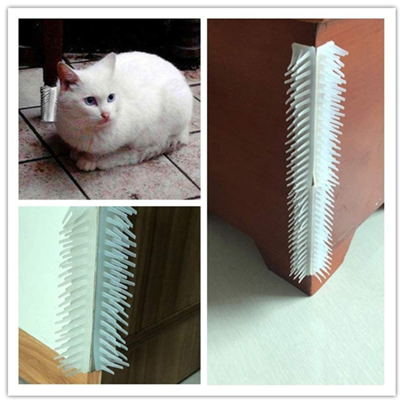 balacoo 2PCS Cat Corner Massager Comb Cat Self Groomer Scratching Rubbing Brush Cat Hair Removal Scratching Comb Toys White 1 - BeesActive Australia
