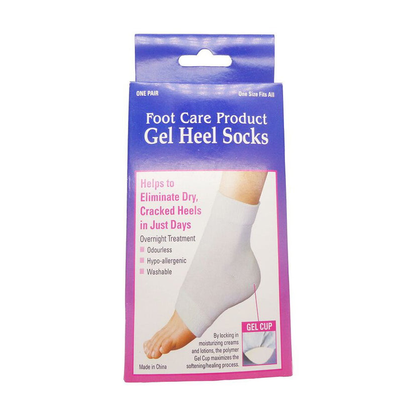 Dr.Pedi Moisturizing Heel Socks for Cracked Heel Sleeves Foot Cream for Dry Cracked Feet Gel Socks White - BeesActive Australia