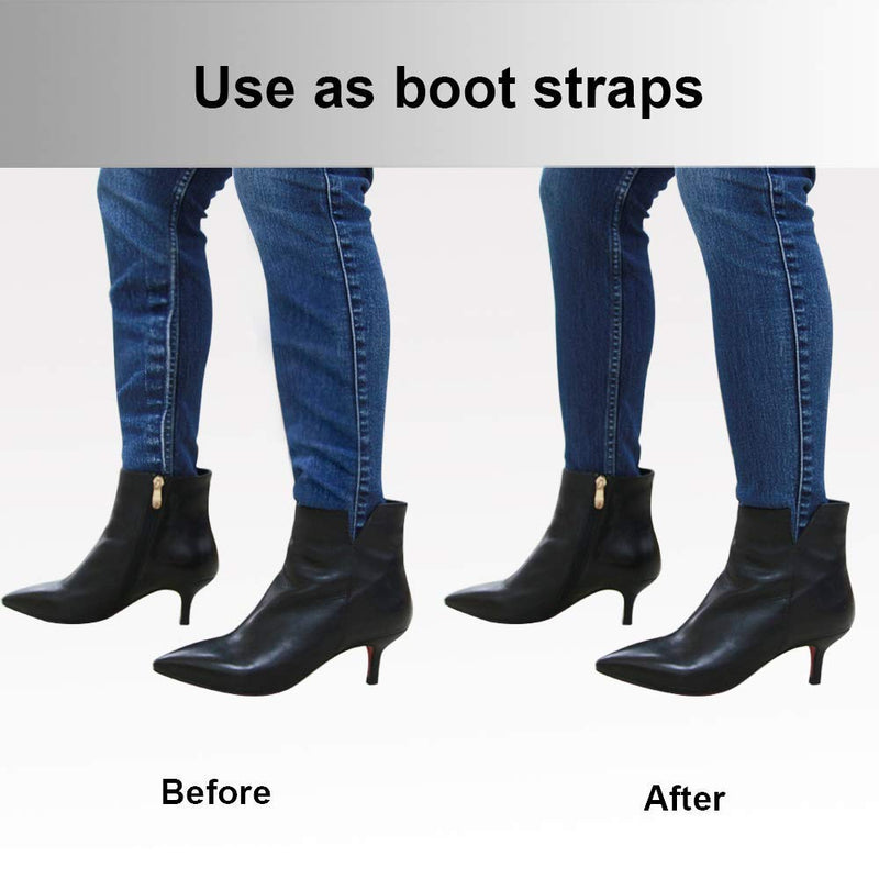 Boncas Improved Adjustable Elastic Boot Clips Boot Straps Pant Clips Stirrups Leg Straps Keeping Your Pants Tucked Biker 4.7" -9" - BeesActive Australia