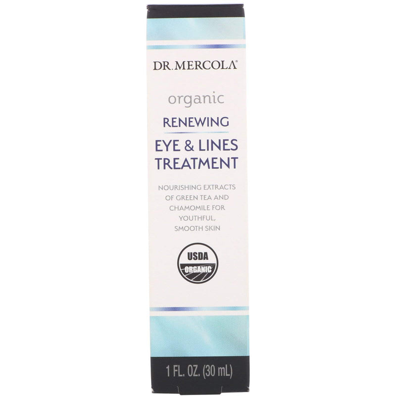 Dr. Mercola, Organic Renewing Eye and Lines Treatment, 1 fl oz (30 mL), with Vitamin E, non GMO, Soy Free, Gluten Free, Cruelty Free, USDA Organic - BeesActive Australia