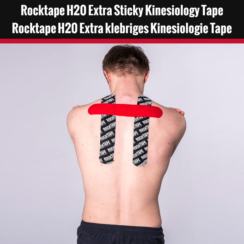 RockTape Unisex Rocktape 2 RockTape H2O Black Logo Tape Small, H2o Black Logo, Uncut Roll - 5cm Wide UK Single - BeesActive Australia