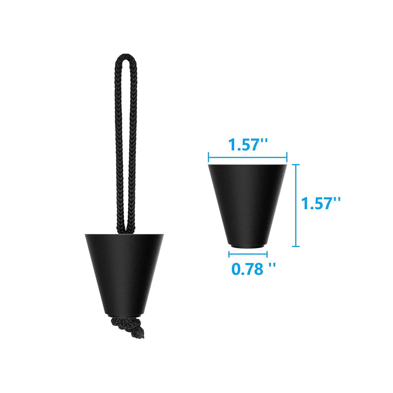 Hikeen 6 Pieces Kayak Plugs Scupper Plugs Kayak Drain Plugs with Lanyard Kayak Plugs for Sit on Top - BeesActive Australia