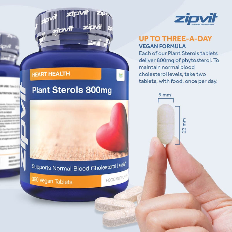 Plant Sterols 800mg, 360 Vegan Tablets. UK Manufactured. Vegetarian Society Approved. - BeesActive Australia