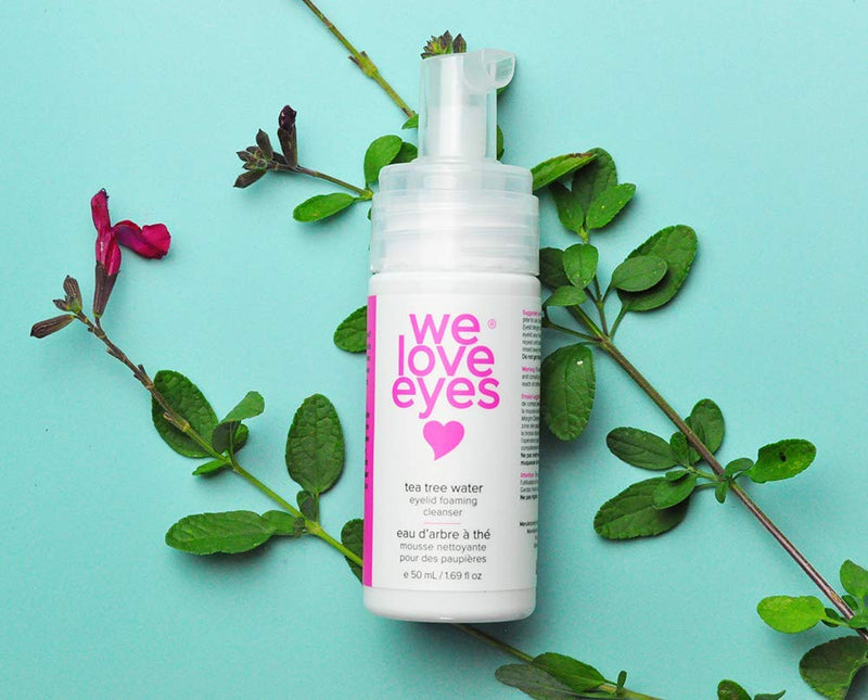 We Love Eyes - 100% Oil Free Tea Tree Water Eyelid Foaming Cleanser - For Eyelash Extension Home Care, Extend Lash Retention, Non-Irritating Formula, Removes sources of inflammation - BeesActive Australia