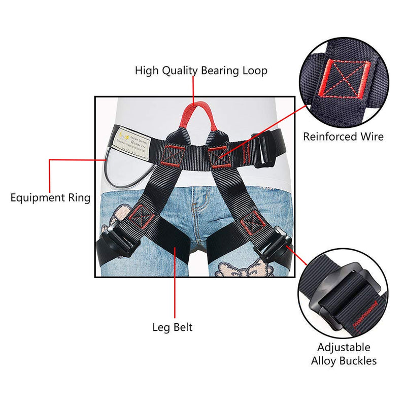 HEEJO Climbing, Rock Climbing, Half Body for Rappelling Zipline Fire Rescuing Tree Climbing Gear - BeesActive Australia